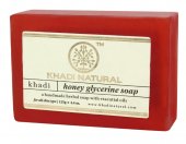 Натуральное аюрведическое мыло Мед и Глицерин 125 г Кхади Honey Glycerine Handmade Herbal Soap With Essential Oils Khadi Natural