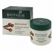 Маска для лица Био Гвоздика для жирной с акне кожи 75 г Биотик  Bio Clove Face Pack Biotique