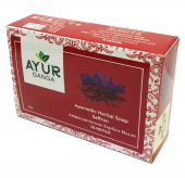 Мыло аюрведическое с шафраном АюрГанга 75 г Ayuverdic Herbal Soap Saffron AyurGanga
