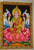 Богиня Лакшми настенное панно хлопок полотно 110Х70 Индия