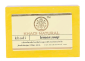 Натуральное аюрведическое мыло Свежий лимон 125 г Кхади Lemon Handmade Herbal Soap With Essential Oils Khadi Natural