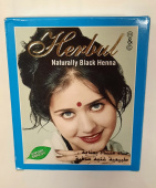 Хна для волос натуральная черная 6 пакетиков по 10 г Хербал Black Henna Herbul