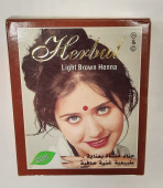 Хна для волос светло-коричневая 6 пакетиков по 10 г Хербал Light Brown Henna Herbul