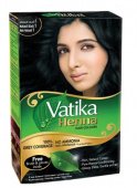 Хна краска черная для волос на основе хны 60г (6 пакетов по 10 г) Ватика Дабур Henna Hair Colours Vatika Dabur