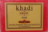 Аюрведическое мыло ручной работы Роза 125 г Кхади Свати Rose ayurvedic handmade soap with essential oils Khadi Swati India