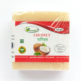 Мыло аюрведическое Кокос 125 г Кармешу Coconut Karmeshu