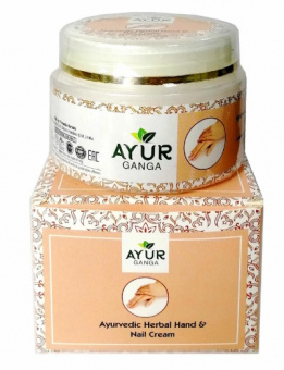 Крем для рук и ногтей 30 г АюрГанга Ayurvedic Herbal Hand Nail Cream AyurGanga