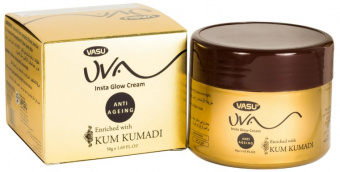 Крем омолаживающий для лица Кумкумади 50 мл Васу UVA Insta Glow Cream Anti-Aging Kumkumadi Vasu