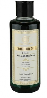 Масло для волос Амла и Брахми 210 мл Кхади Amla Brahmi Hair Oil Khadi Natural