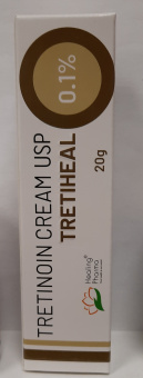 Крем Ретино-А Третиноин 0.1% с витамином А 20 г Третихил Хилинг Фарма Tretinoin  Cream USP Tretiheal 0,1% Healing Pharma