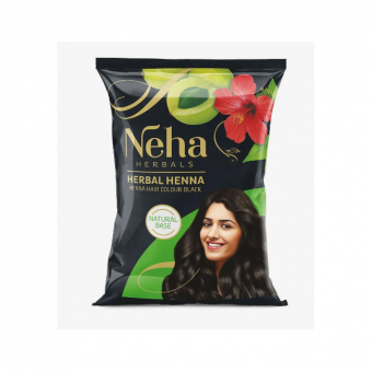 NEHA Herbal Henna BLACK Hair Colour (Хна на травяной основе ЧЕРНЫЙ, Нэха), 10 г.
