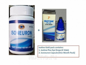 Айсотин Голд катаракта глаукома 4х10 мл+60 кап. Джагат Фарма Isotine Gold Jagat Pharma