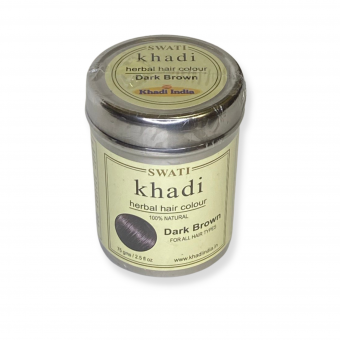 Хна для волос натуральная темно-коричневая 75 г Кхади Свати Swati Khadi Herbal Hair Colour Dark Brown