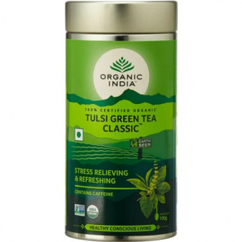 Чай Тулси Зеленый чай 100г Органик Индия Tusli Grean Tea classic Organic India