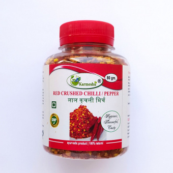Перец чили красный дробленый 80 г Кармешу Red pepper chilli crushed Karmeshu