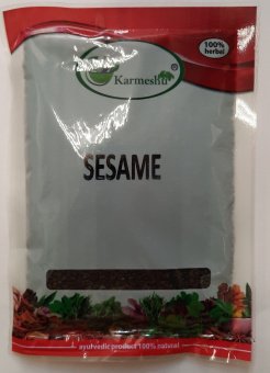 Кунжут черный семена 100 г Кармешу Black sesam seeds Karmeshu