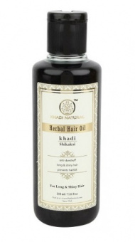Травяное масло для волос Шикакай 210 мл Кхади Herbal hair oil Shikakai Khadi Natural