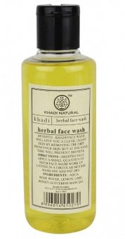 Гель пенка для лица Мед и Лимон 210 мл Кхади Herbal fase wash Honey Lemon Khadi Natural