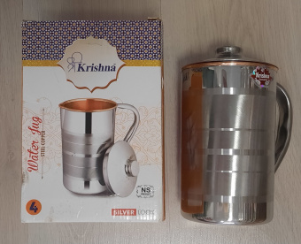 Медный кувшин 1.5 л, Кришна, Copper Jug, Krishna, India