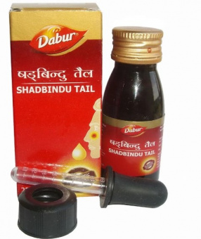 Капли в нос масляные Шадбинду 50 мл насморк Дабур Shadbindu Tail Dabur