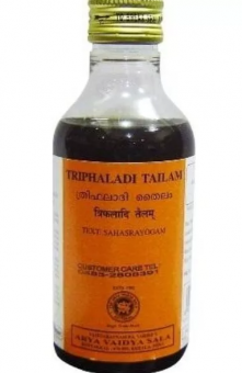 Трифалади Тайлам 200мл Коттаккал Arya Vaidya Triphaladi Tailam Kottakkal преждевременная седина, при травмах, проблемах суставов, головной боли, оно снимает отеки, воспаления, боль