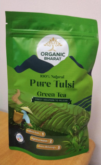 Чай Тулси Зеленый чай Органик, Pure Tulsi Green Tea Organic Bharat, 100 г