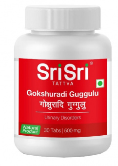 Гокшуради Гуггуль 30 таб. 500 мг болезни мочеиспускания, мочекаменная болезнь Шри Шри Gokshuradi Guggulu Sri Sri Tattva Ayurveda