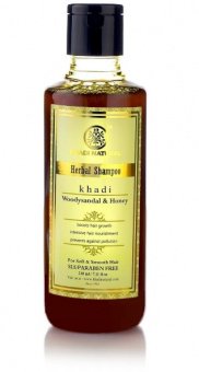 Травяной шампунь Сандаловое дерево и Мед 210 мл Кхади Herbal Shampoo woody Sandal and Honey Khadi Natural
