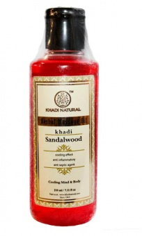 Массажное масло для тела Сандал 210 мл Кхади Sandalwood massage oil Khadi Natural