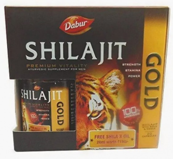 Шиладжит Голд Дабур 20 кап. и 20 мл масло Шила Икс Shilajit gold Shila X Oil Dabur