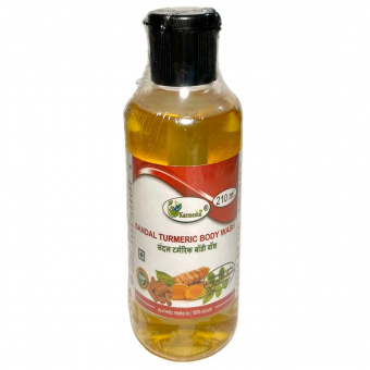 Гель для душа Сандал и Куркума, Кармешу  SANDAL TURMERIC Body Wash, Karmeshu, 210 мл