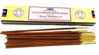 Благовония Наг Чампа Калифорнийский белый шалфей 15 г Сатья Nag Champa Californian White Sage Satya
