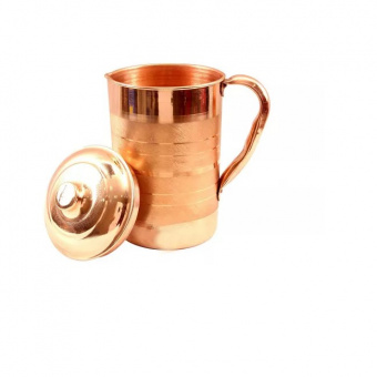 Медный кувшин с крышкой 1000 мл Copper Luxury Jug Pitcher with Lid