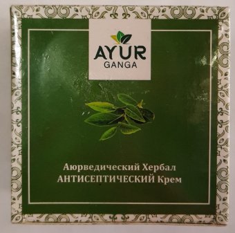 Аюрведический Хербал крем Антисептический 30 г Аюр Ганга Ayurvedic Herbal Antiseptic Face Cream Ayur Ganga купить