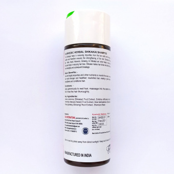 Шампунь аюрведический травяной Шикакай 200 мл Кармешу Shikakai shampoo Karmeshu