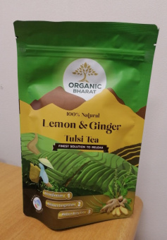 Чай Тулси лимон и имбирь, Tulsi tea Lemon and Ginger Organic, 100 г