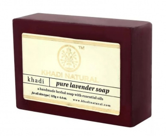 Натуральное мыло Лаванда 125 г Кхади Pure Lavender Handmade Herbal Soap With Essential Oils Khadi Natural