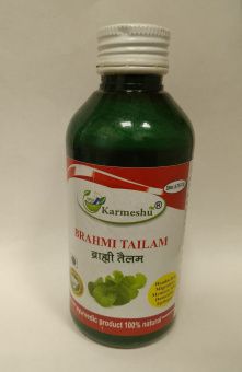  Масло Брахми Тайлам  200 мл от стресса расслабляющее Кармешу  Brahmi Tailam  Karmeshu